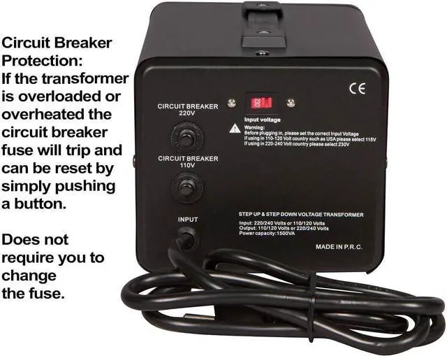 Alt view image 5 of 7 - Dynastar Step Up & Step Down Voltage Converter and Transformer, 110-220 to 220-240 Volts; Heavy Duty, Extra Durable Lifetime Coil, 5-Year-Warranty, 1000 Watts