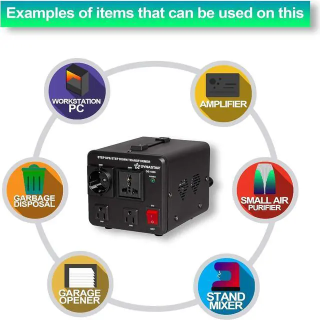 Alt view image 6 of 7 - Dynastar Step Up & Step Down Voltage Converter and Transformer, 110-220 to 220-240 Volts; Heavy Duty, Extra Durable Lifetime Coil, 5-Year-Warranty, 1000 Watts