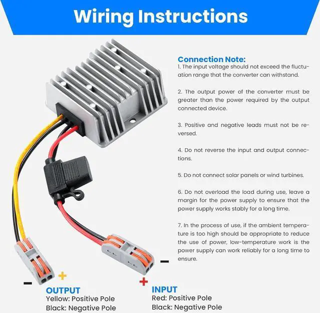 Alt view image 3 of 7 - DC 12V Boost to 48V 5A Converter, 12V to 48V DC/DC Step-up Controller with Terminal Block, Waterproof Transformer for Automotive