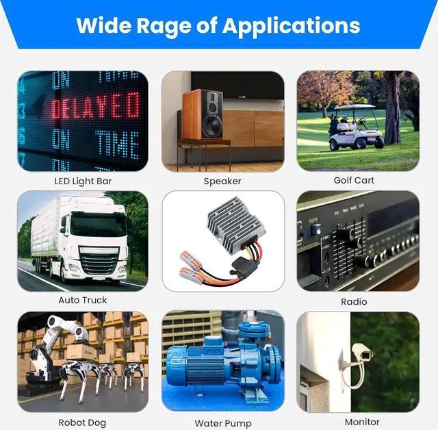 Alt view image 5 of 7 - DC 12V Boost to 48V 5A Converter, 12V to 48V DC/DC Step-up Controller with Terminal Block, Waterproof Transformer for Automotive