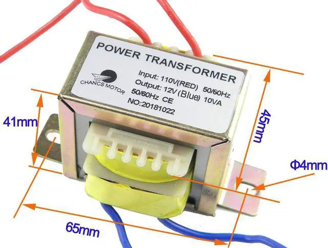 Alt view image 2 of 4 - CHANCS Power Transformer Input 110V Output AC 12V AC/AC Transformer for Sychronous Motor