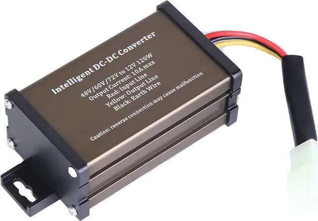 Alt view image 3 of 5 - Pro Chaser Golf cart DC-DC 72V 60V 48V Volt Voltage to 12V Step Down Voltage Reducer Regulator 120W 10A