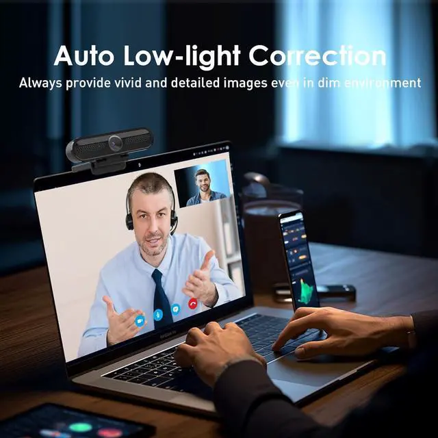 Alt view image 5 of 7 - saylas 2K Webcam with Microphone, 78°FOV FHD PC Camera with 2K/30fps, Privacy Cover, Plug & Play USB Web Cam, Autofocus, 1080P/60fps External Webcam for PC, Computer Web Camera for Laptop, Mac, Zoom