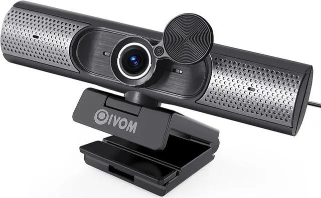 Main image of Webcam with Microphone and Speaker, 1080P Web Camera for Desktop Computer Laptop, USB Camera with Physical Privacy Cover,Plug and Play, Streaming Webcam, Wide Angle Computer Camera 3 in 1