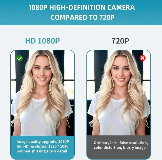 Alt view image 2 of 7 - Webcam with Microphone and Speaker, 1080P Web Camera for Desktop Computer Laptop, USB Camera with Physical Privacy Cover,Plug and Play, Streaming Webcam, Wide Angle Computer Camera 3 in 1