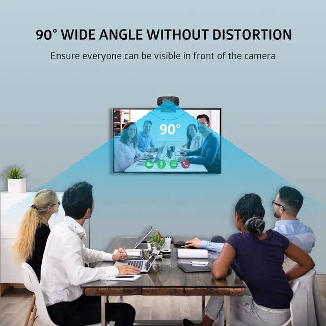 Alt view image 3 of 7 - TOALLIN 1080P Auto-Focus Webcam with Dual Microphones, Computer Web Camera, 90° Wide Angle View Without Distortion, USB Webcam for Video Calls