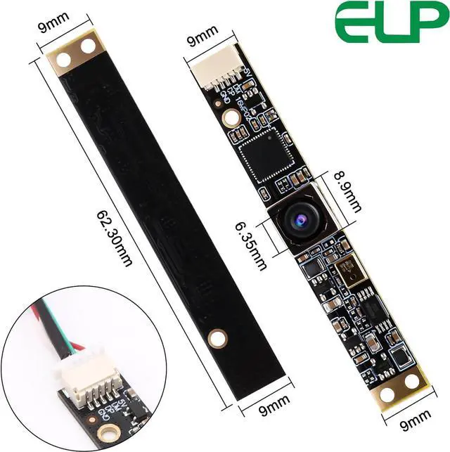 Alt view image 5 of 7 - ELP 16MP Autofocus USB Camera with Microphone for Computer Mini UVC USB2.0 Lightburn Camera Micro USB Security PC Camera Module Audio Video Laser Engraver Webcam Board (68degree No Distortion Lens)