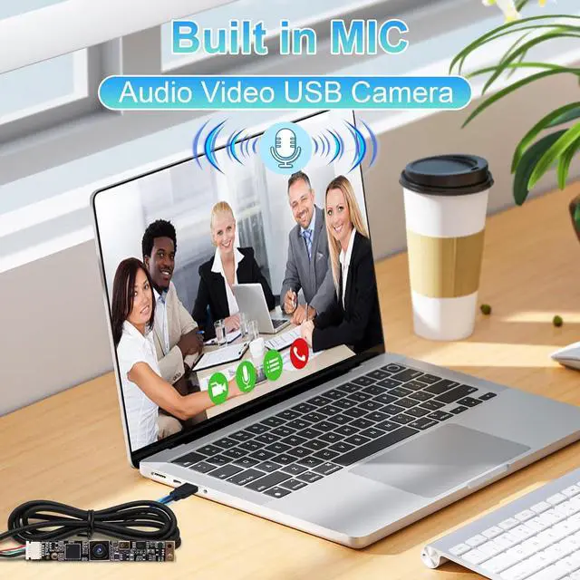 Alt view image 3 of 7 - ELP 16MP Autofocus USB Camera with Microphone for Computer Mini UVC USB2.0 Lightburn Camera Micro USB Security PC Camera Module Audio Video Laser Engraver Webcam Board (68degree No Distortion Lens)