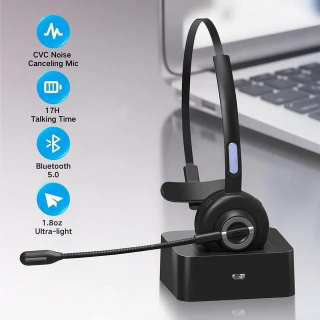 Alt view image 6 of 7 - Webcam with Headset and Microphone, 1080P Webcam with Privacy Cover, Plug and Play Web Camera for Desktop Computer Zoom Meetings, Audio Bluetooth only for Headset
