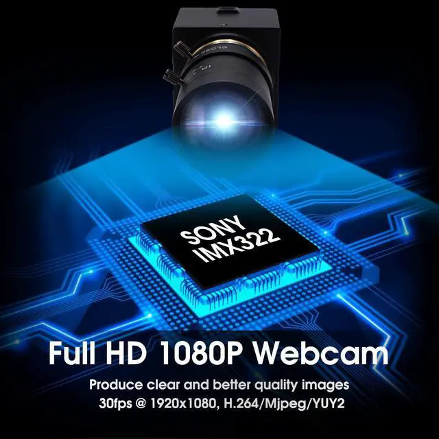 Alt view image 4 of 7 - SVPRO USB Camera 1080P HD Webcam with Zoom Lens 2.8-12mm,Manual Focus Web Cam for Computer,H.264 Low Light Camera with Sony IMX323 Sensor for Streaming/Video Conference/Studio