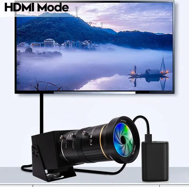 Alt view image 3 of 7 - HDMI 4K USB Camera for Live Streaming 10X Variable Focus PC Webcam USB HDMI Simultaneous Output Video Conferencing Close up Zoom in and Out Web Camera for Online Teaching Training