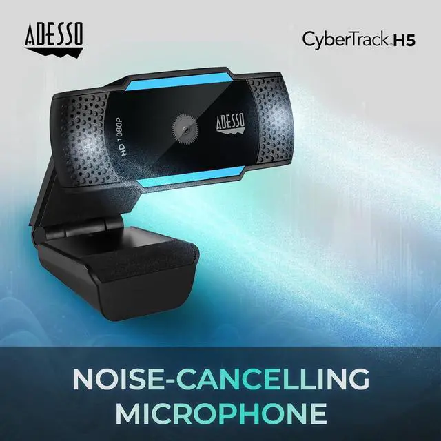 Alt view image 5 of 7 - Adesso Cybertrack H5 1080p Hd USB Autofocus Webcam with Microphone, 1920 Pixels X 1080 Pixels, 2.1 Mpixels, Black