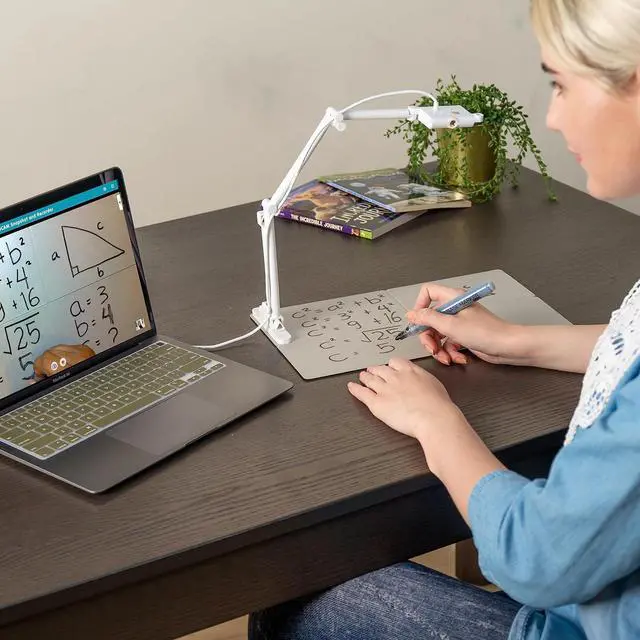 Alt view image 2 of 6 - OKIOLABS OKIOCAM T Plus USB Camera for 11x17 Documents with Writing Board & Marker, Set for Teachers, Remote Learning, Classroom Presentations, Online Teaching for Windows, Mac, Chromebook - QHD