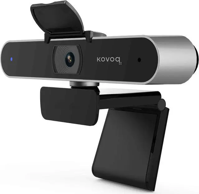 Main image of Webcam with 1080p Wide Angle Autofocus Streaming,Privacy Cover, Noise-Reduction Microphone and Auto Light Correction Web Camera for Video Calling/Recording, Desktop/Laptop/Mac
