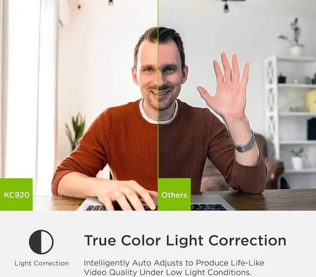 Alt view image 7 of 7 - 1080P Webcam with Microphone and Privacy Cover, Streaming Webcam Full HD, USB Mac/PC/Desktop/Laptop Web Camera for Remote Working/Learning, Compatible with Zoom/Skype/Facetime/Teams and More