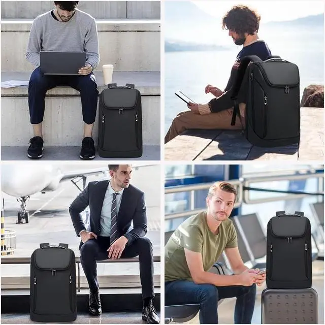 Alt view image 7 of 7 - BANGE Business Smart Backpack Waterproof fit 15.6 Inch Laptop Backpack with USB Charging Port,Travel Durable Backpack