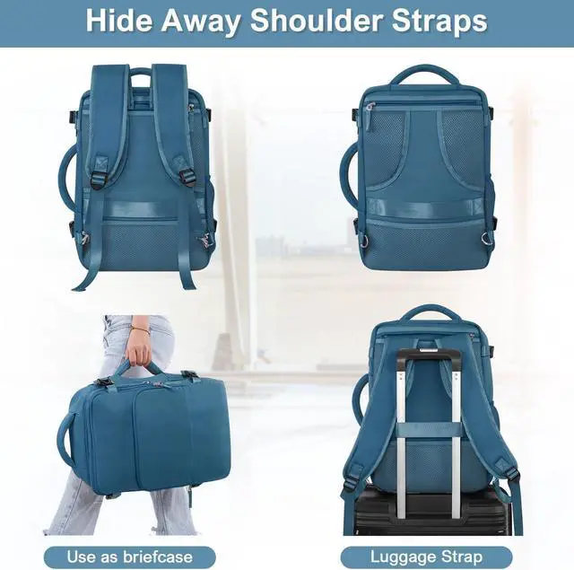 Alt view image 6 of 7 - Travel Backpack, Flight Approved Backpack, College Backpack Bag, Casual Daypack, Hiking Backpack, Waterproof Carry On Business Backpack, Fit 16 Inch Laptop