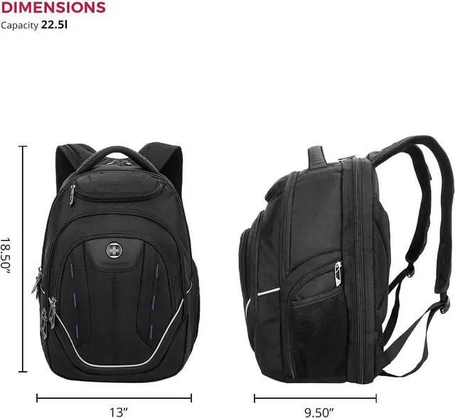 Alt view image 2 of 7 - Design TSA Business Laptop Backpack For Men Travel Backpack With USB Charging Port College Tech Backpacks With RFID Pockets Presents For Men Fits 15.6 Inch Computer | TERABYTE