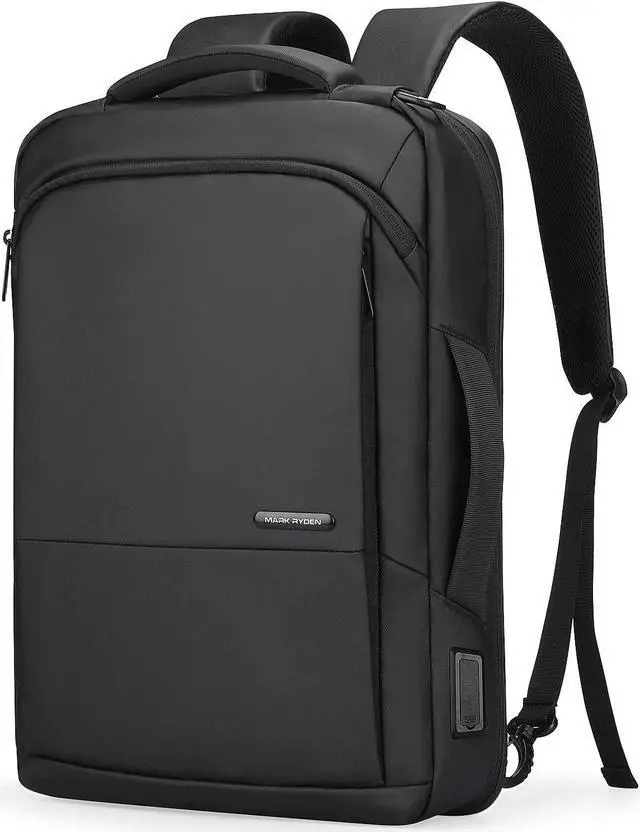 Main image of Muzee 3in1 Slim Business Backpack Laptop Backpack For Men with Executive Briefcase Casual Daypack Fits 15.6 Inch Laptop USB Port Black