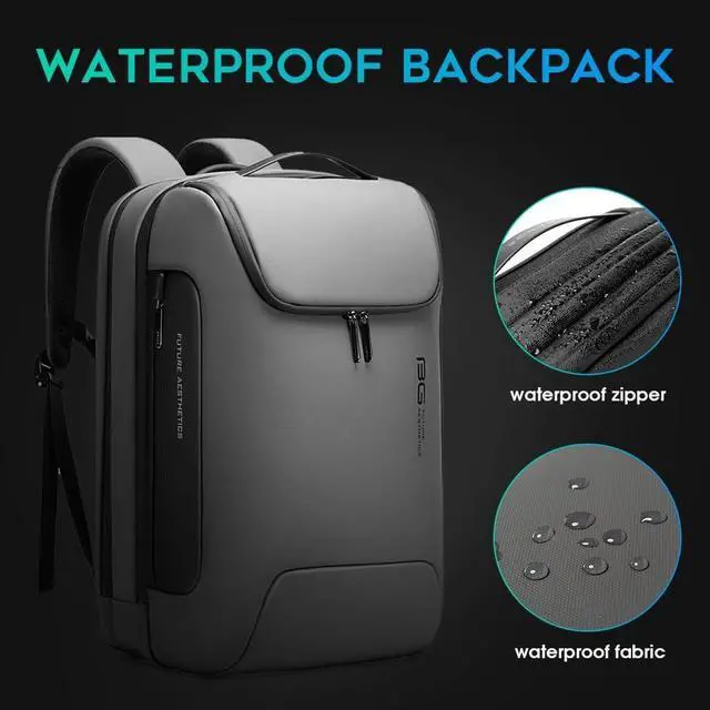 Alt view image 5 of 7 - BANGE Anti Theft Backpack With TSA Lock,Waterproof Backpacks With YKK Zipper, High Tech Business Backpack For Men And Women, Laptop Backpack Fits For 17.3 Inch Notebook