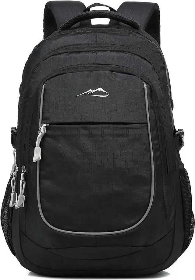 Main image of ProEtrade Backpack Bookbag for College Sturdy Travel Business Hiking Fit Laptop Up to 15.6 Inch Multi Compartment Gifts for Men Women Night Light Reflective (Black)