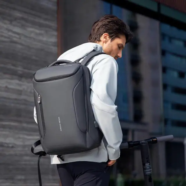 Alt view image 7 of 7 - Muzee Business Backpack for Men,Waterproof and Travel Laptop Backpack with USB Charging, Fits 17 Inch Laptop and Tech Gear