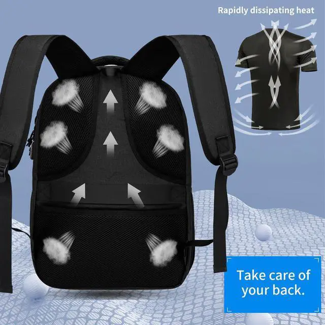 Alt view image 5 of 6 - Backpack for Boys, Sturdy Backpack 36L for Boys Middle High School | 600D Water-Resistant Laptop Bag with 17.3 Inch Compartment, Ergonomic Anti-Theft Student Bookbag, Black