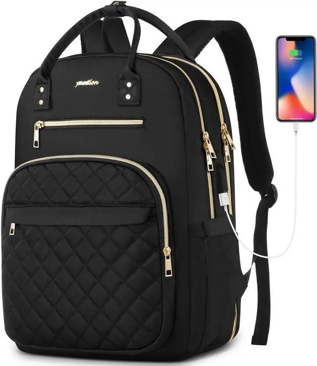 Main image of 17 Inch Backpack for Women and Teen Girls,School Backpack TSA Laptop Bookbag with USB for College University Students Business Office Work Travel