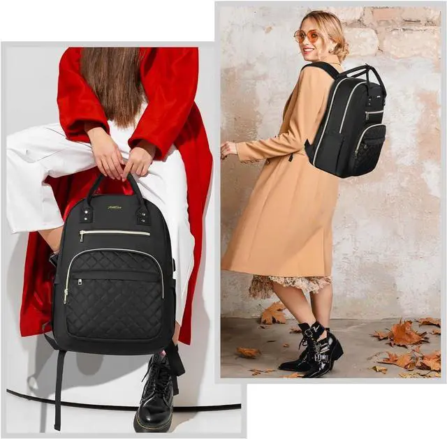 Alt view image 2 of 7 - 17 Inch Backpack for Women and Teen Girls,School Backpack TSA Laptop Bookbag with USB for College University Students Business Office Work Travel