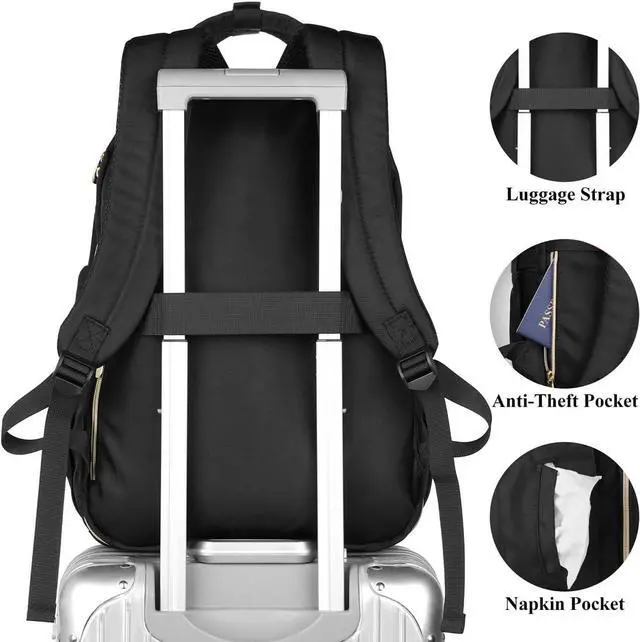 Alt view image 7 of 7 - 17 Inch Backpack for Women and Teen Girls,School Backpack TSA Laptop Bookbag with USB for College University Students Business Office Work Travel