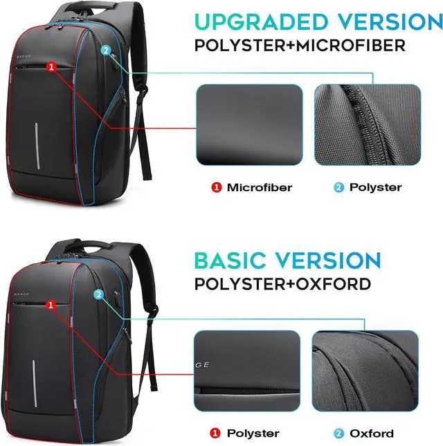 Alt view image 2 of 6 - BANGE Travel Backpack,Lightweight Work Backpacks for Men, Laptop Backpack for 15.6Inch, Fashion Backpack for Men and Women