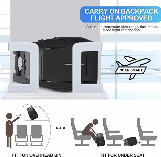 Alt view image 6 of 7 - BANGE Travel Backpack for 15.6 Inch Notebook,Lightweight Work Backpacks for Men, Daily Fashion Backpack for Men and Women