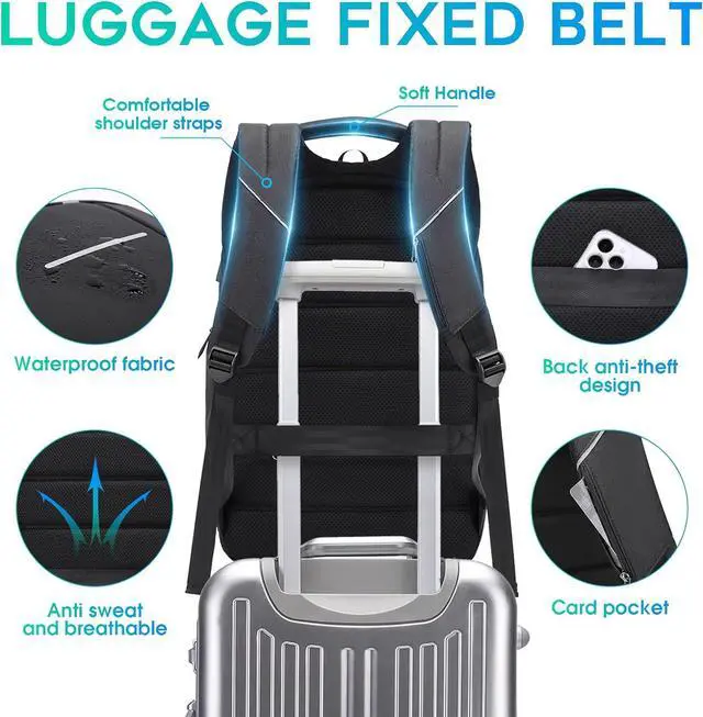Alt view image 7 of 7 - BANGE Travel Backpack for 15.6 Inch Notebook,Lightweight Work Backpacks for Men, Daily Fashion Backpack for Men and Women