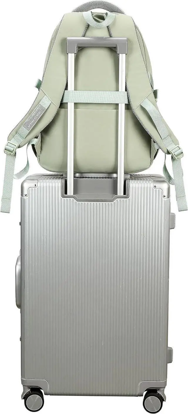 Alt view image 7 of 7 - CAMTOP Laptop Backpack 15.6 Inch College Middle School Teen Girls BookBag Travel Backpacks Casual Daypacks (17 Inch, Sage Green)