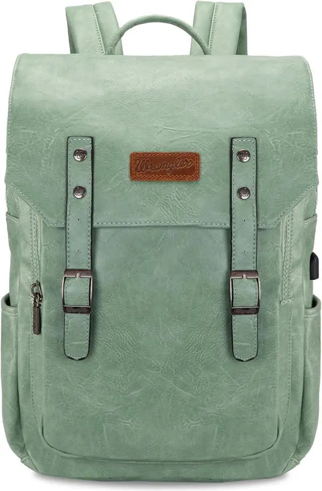 Alt view image 3 of 6 - Montana West × Wrangler Womens Backpack Leather Laptop Backpack Unisex Fashion Backpack