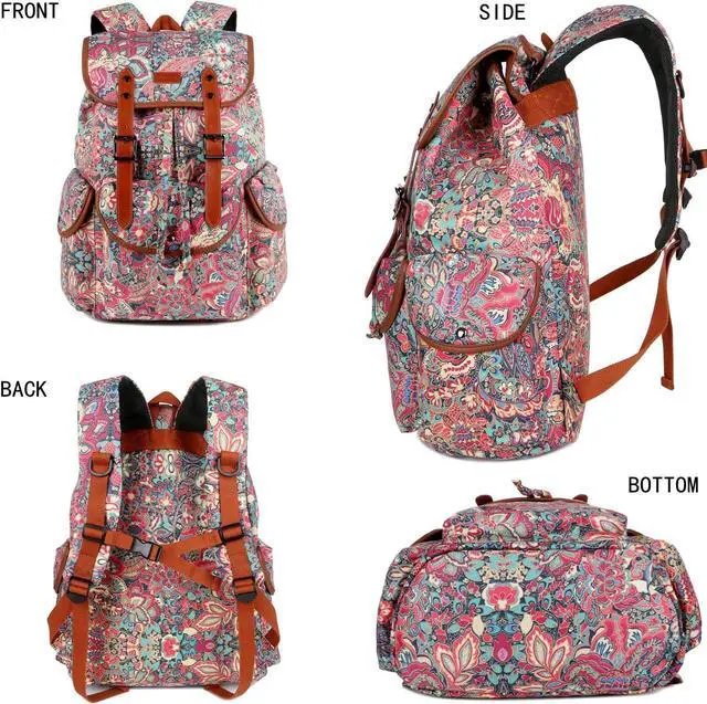 Alt view image 3 of 6 - Large Women Laptop Backpack 15.6 inch Computer Backpack Travel Hiking Backpack With Free Toiletry bag CN-01 (HS)