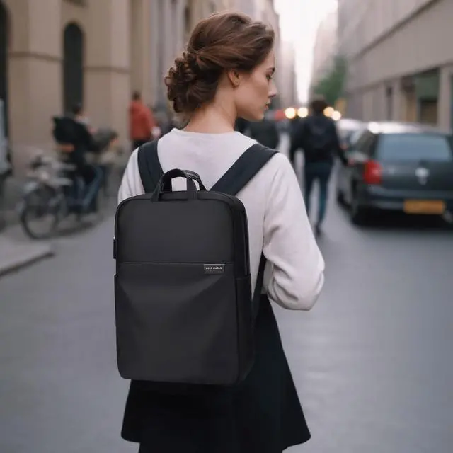 Alt view image 6 of 7 - GOLF SUPAGS Travel Laptop Backpack for Women Anti Theft Slim Durable College Bookbag Business Computer Bag Fit 13.3Inch Notebook (Black, 13.3Inch)