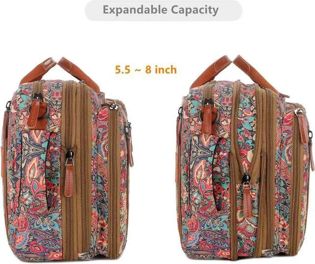 Alt view image 4 of 7 - Baosha Convertible Backpack Briefcase 15.6 Inch Laptop Bag Case Outdoor Travel Backpack Hiking Rucksack for Women BC-04 (HS)