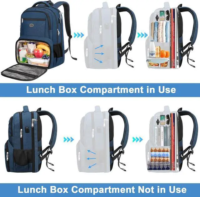 Alt view image 3 of 7 - MATEIN Mens Backpack for Work, Water Resistant Lunch Box Backpack Fits 18 Inch Laptop, Flight Approved Travel Bookbag with Luggage Sleve, Extra Large Insulated Cooler Bag, Gifts for Adult