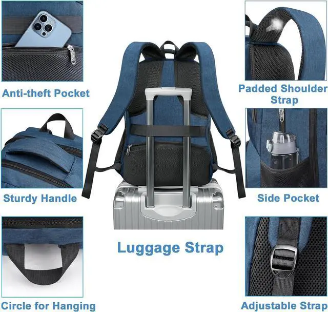 Alt view image 5 of 7 - MATEIN Mens Backpack for Work, Water Resistant Lunch Box Backpack Fits 18 Inch Laptop, Flight Approved Travel Bookbag with Luggage Sleve, Extra Large Insulated Cooler Bag, Gifts for Adult