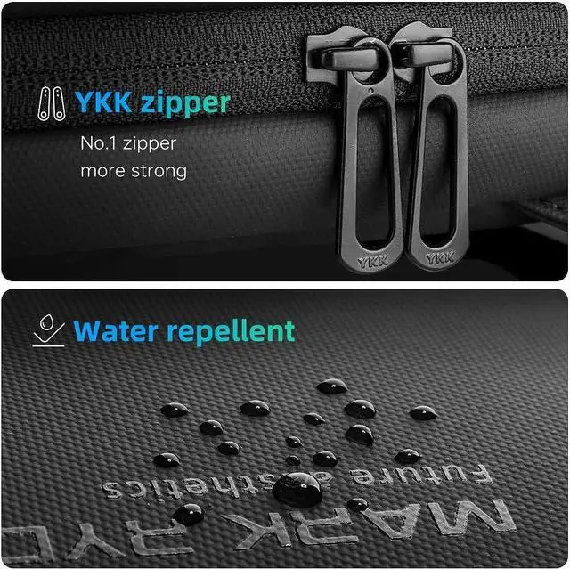 Alt view image 5 of 7 - MARK RYDEN Slim Laptop Backpack for Men, High Tech Backpack with Scratch Resistant Shell and USB Charging Port, Waterproof Business Backpack Ideal for Working, Commuting, Daily