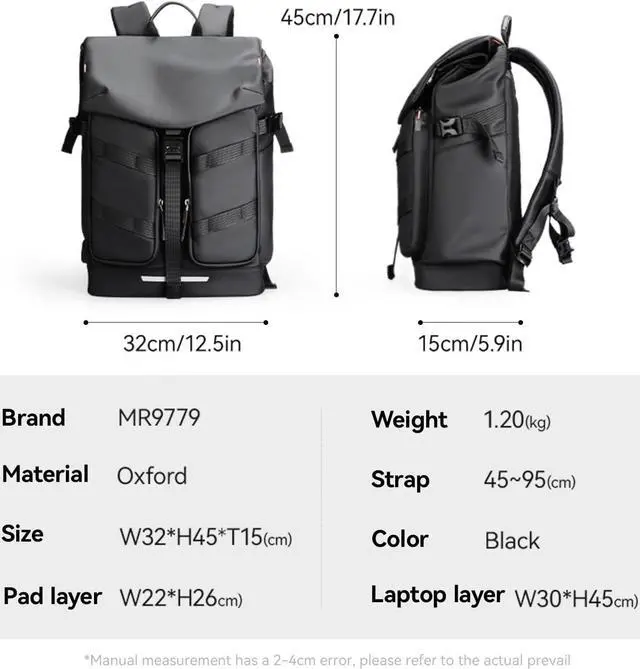 Alt view image 6 of 6 - MARK RYDEN Business Backpack for Men, 17.3 Inch Laptop Backpack with High Tech Magnetic Snap, Waterproof Fashion Casual Backpack Ideal for Working, Daily Life
