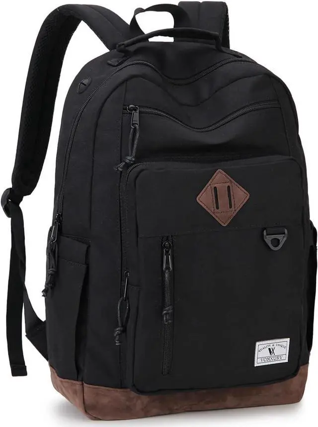 Main image of VX VONXURY Backpack for Men Women,Lightweight Bookbag with Mulitiple Pockets,Classical Water Resistant Travel Backpack