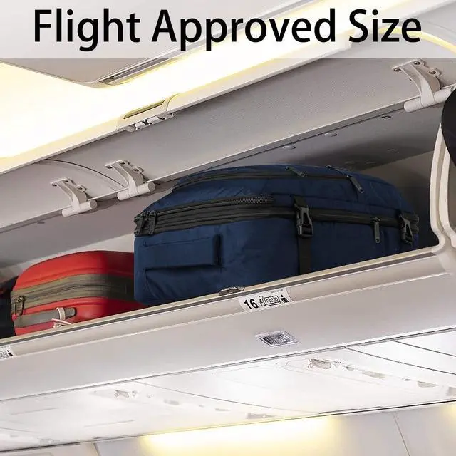 Alt view image 4 of 7 - Vancropak 35L Traveling Backpack, Airplane Approved Travel Carry on Bag hand luggage, Water Resistant Lightweight Luggage Suitcase Backpack Overnight Weekender Business Daypack Bag for Men Women, Blue