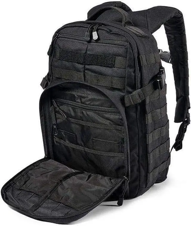 Alt view image 4 of 6 - 5.11 Tactical Backpack  Rush 12 2.0  Military Molle Pack, CCW with Multiple Compartments, 24 Liter, Small, Style 56561, Black