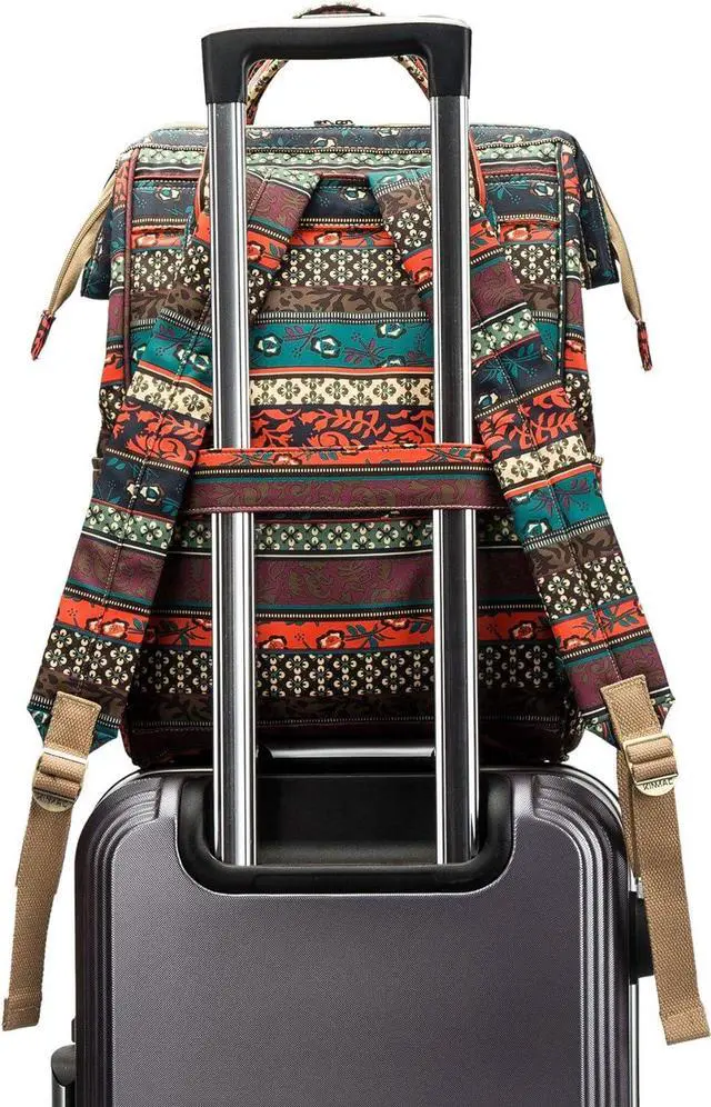 Alt view image 4 of 7 - Kinmac Waterproof Laptop Backpack For Laptop Up to 15.6 Inch Men Women Travel Outdoor Backpack (Bohemian)