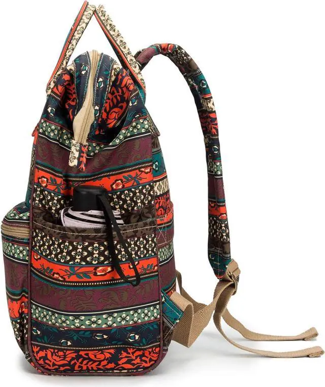 Alt view image 7 of 7 - Kinmac Waterproof Laptop Backpack For Laptop Up to 15.6 Inch Men Women Travel Outdoor Backpack (Bohemian)