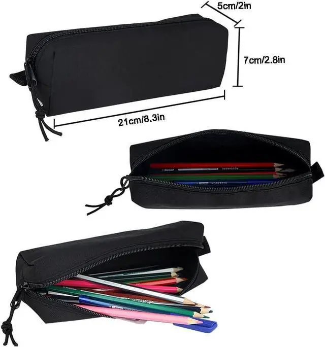 Alt view image 6 of 6 - SUPACOOL Lightweight School Backpack with Pencil Pouch, Backpack for School Boys and Girls(Black backpack set)