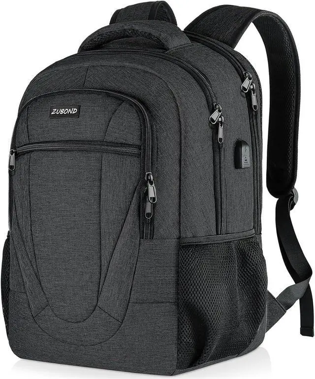 Main image of Backpack for Men and Women, School Backpack for Boys and Girls, 15.6 Inch Travel Laptop Backpack with USB Charging Port, Water Resistant Slim Sturdy College Computer Bag