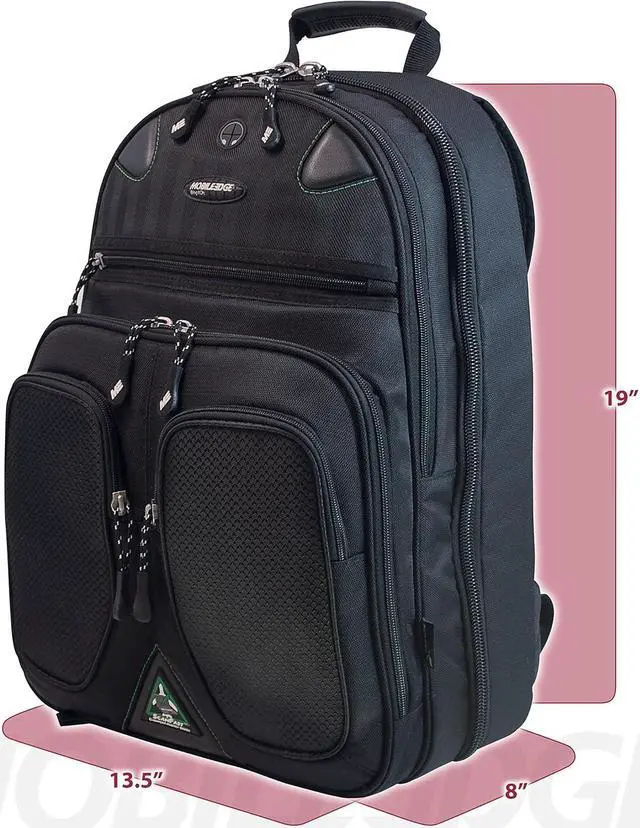 Alt view image 2 of 7 - Mobile Edge ScanFast Laptop Backpack for Men and Women for 17.3 PC and Compatible with MacBooks 17, Travel, Work, Business, Professional Bag, Checkpoint TSA-Friendly, Black